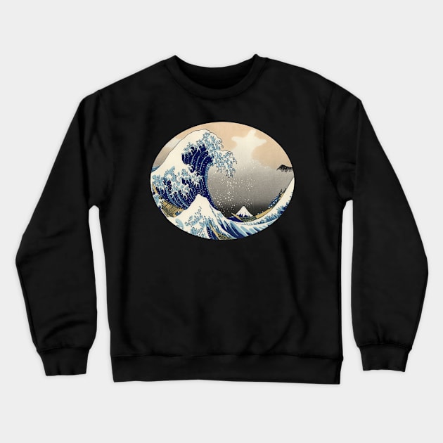 The Great Wave Crewneck Sweatshirt by ALLAMDZ